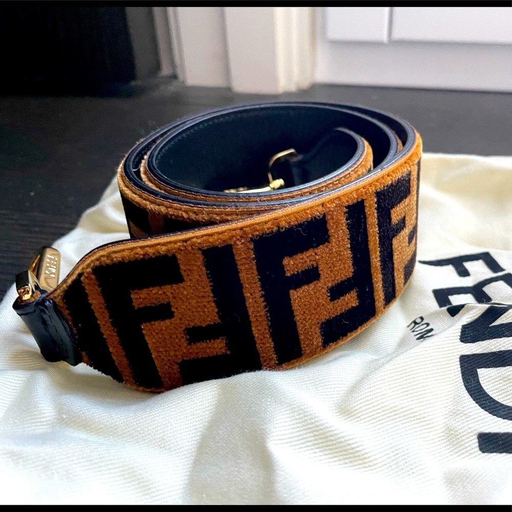 FENDI Velvet Tapestry FF strap